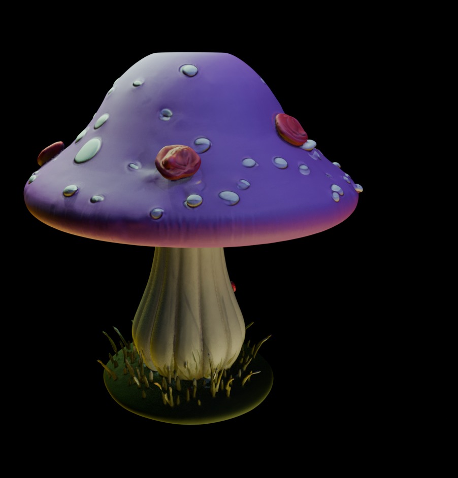 Cute Pink Mushroom 3D print model_12