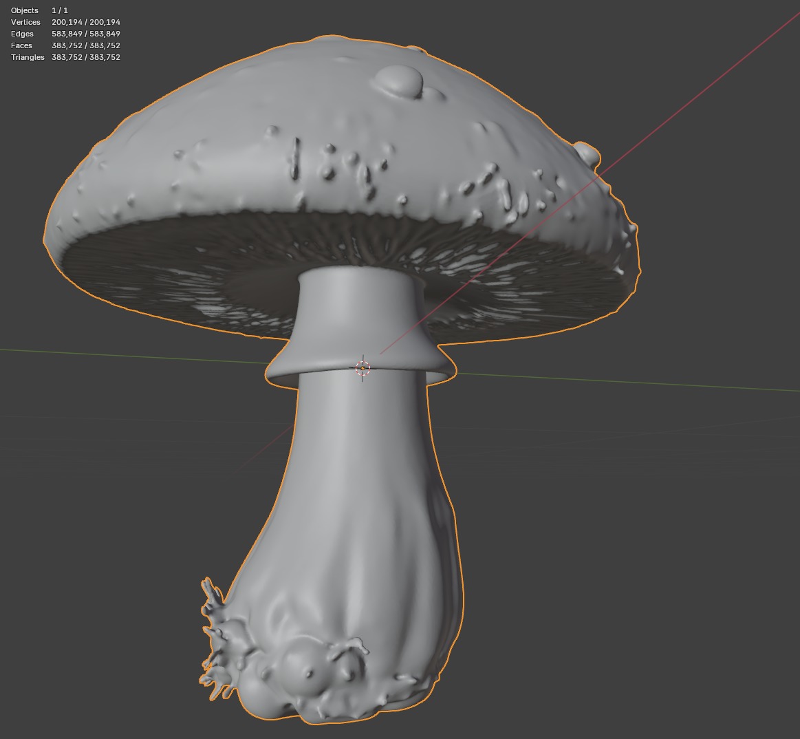 Red Mushroom  3D print model_10