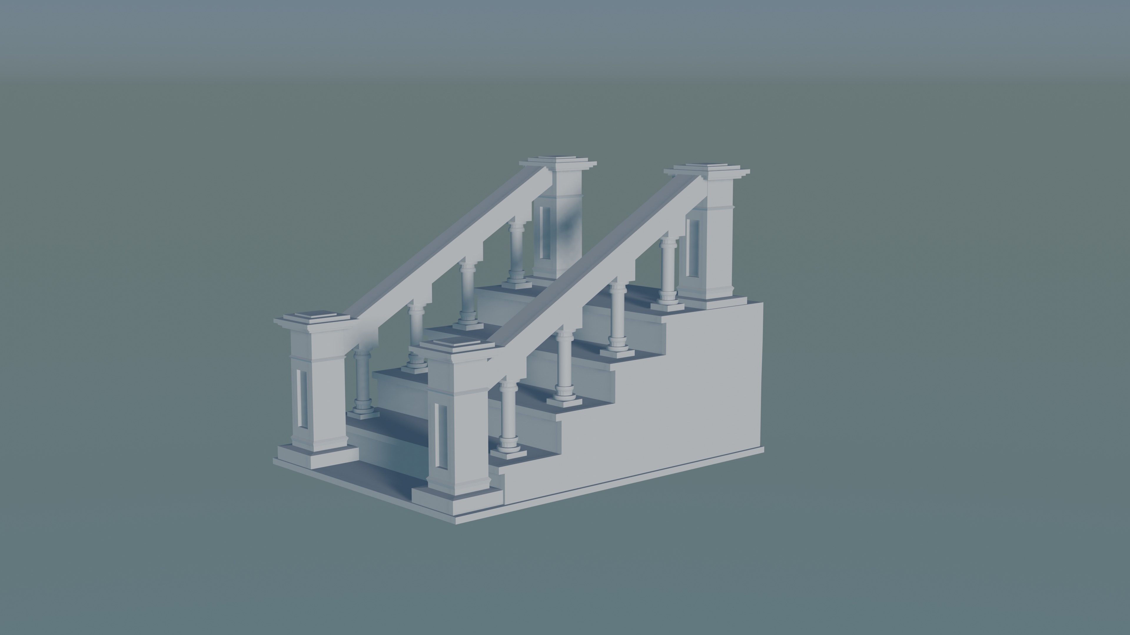 Staircase 3D print model_4