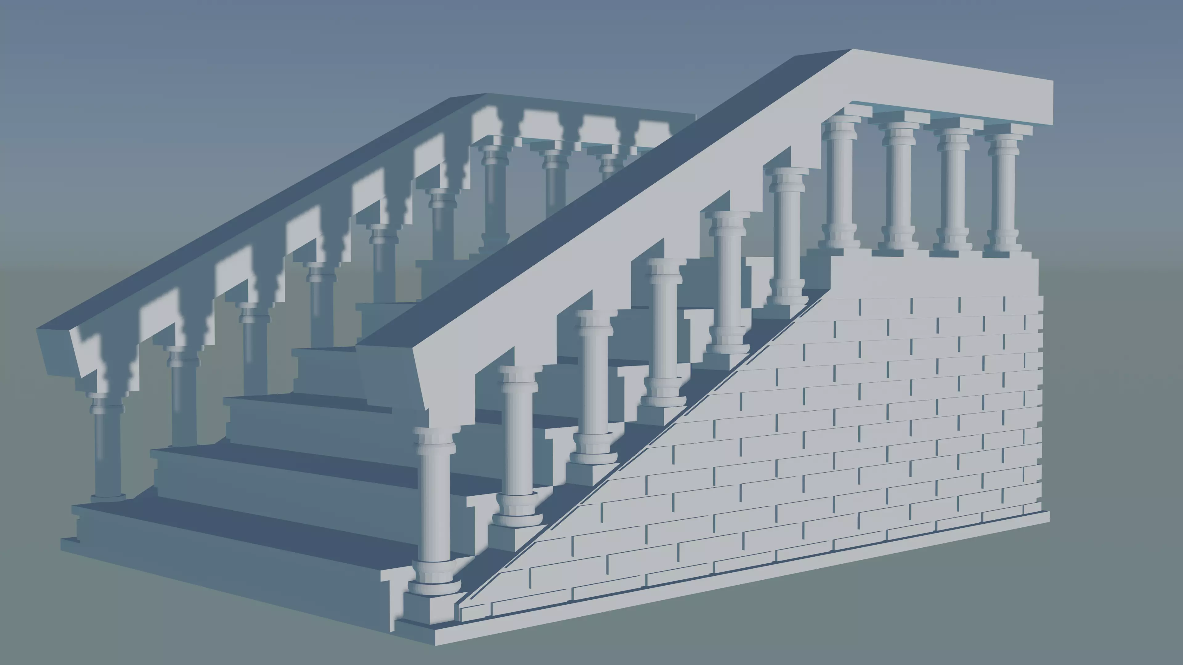 Staircase 3D print model_0