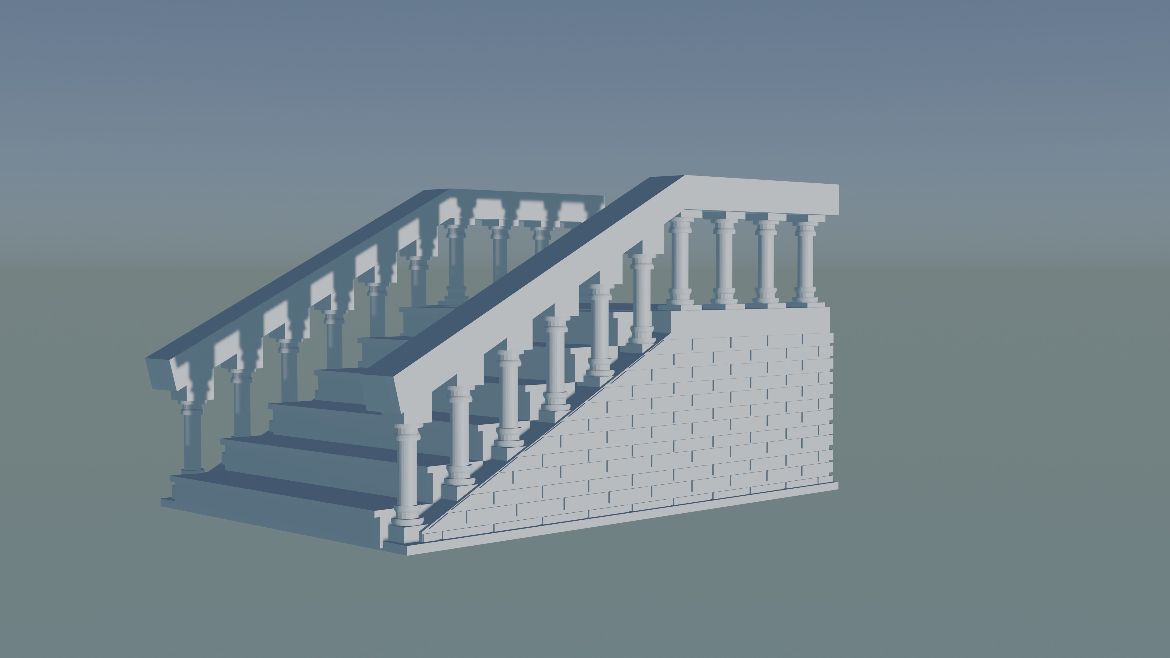 Staircase 3D print model_3