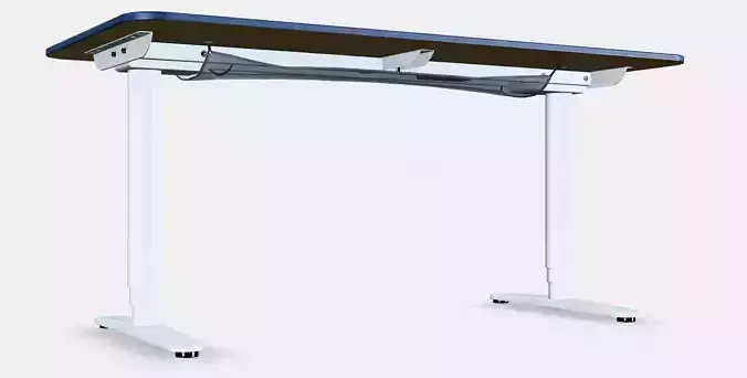BEKANT Desk sit-stand 12 Low-poly 3D model