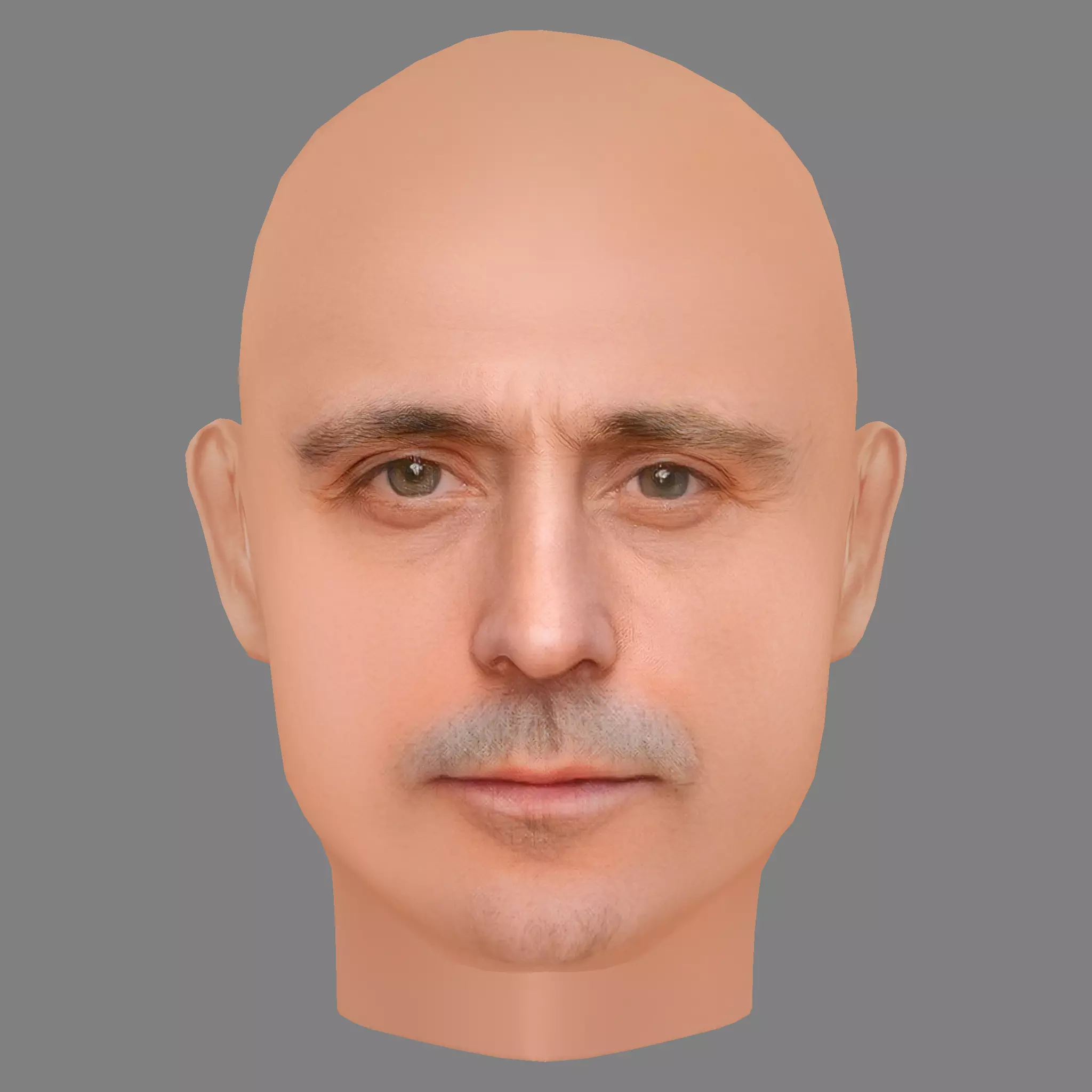 Mark Strong Head - Low poly head for game Low-poly 3D model_0