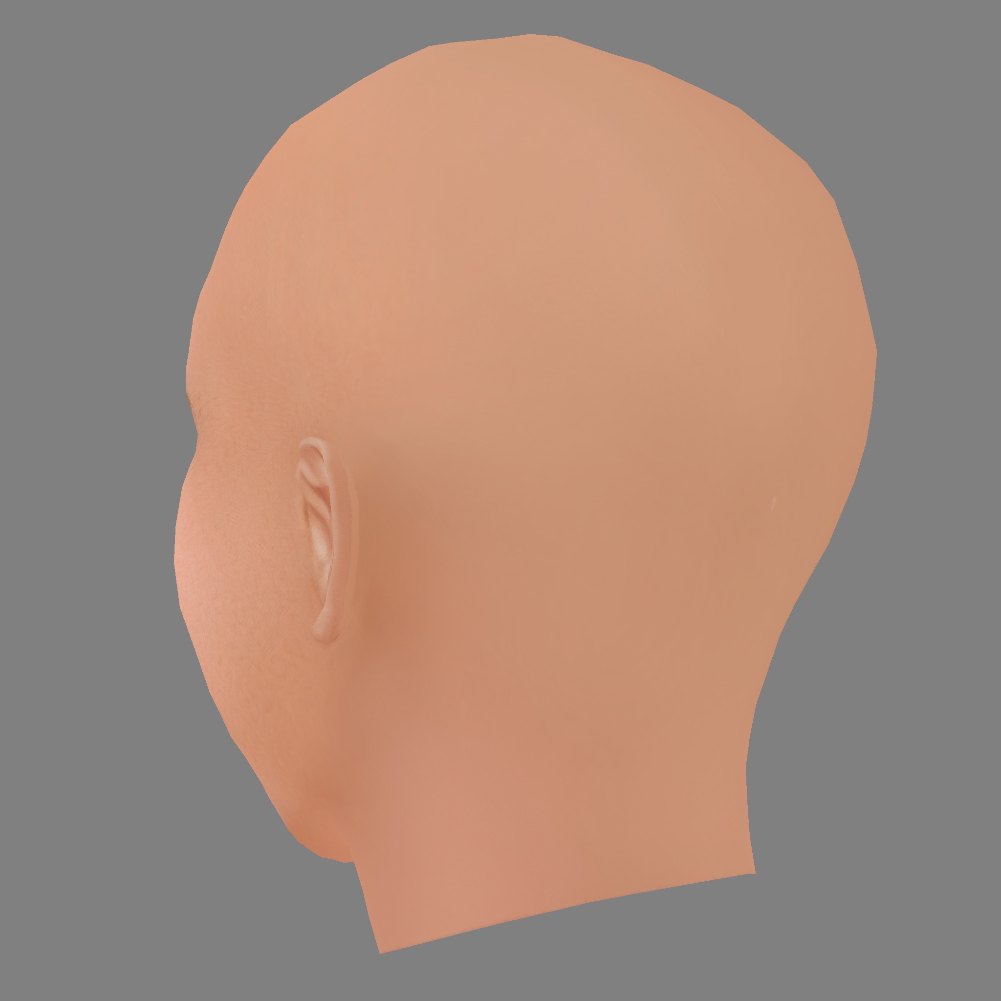 Mark Strong Head - Low poly head for game Low-poly 3D model_3