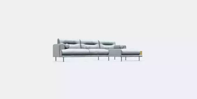 LANGARYD 3-seat sofa w chaise longue right 1