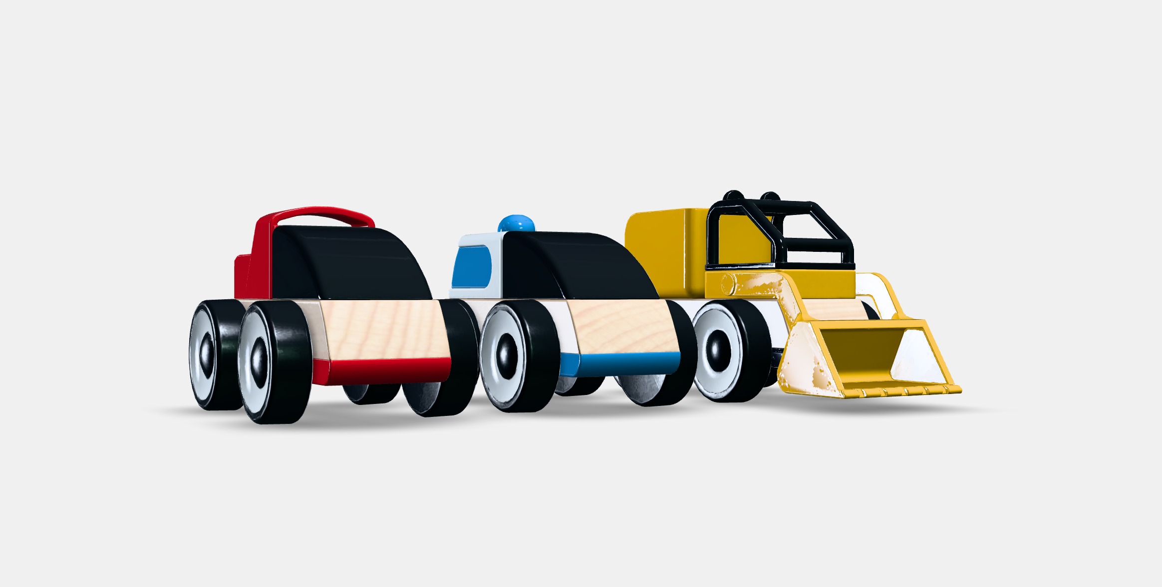 LILLABO Toy vehicle Low-poly 3D model_9