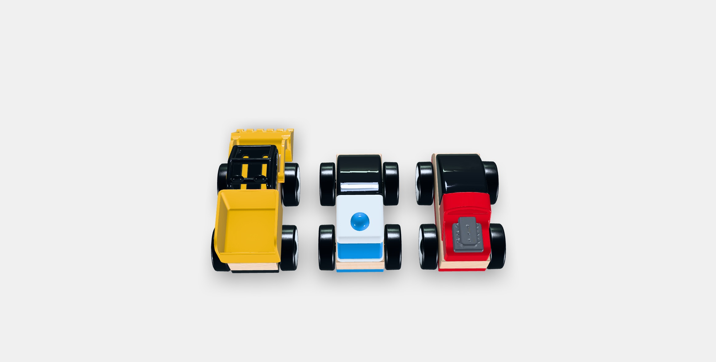 LILLABO Toy vehicle Low-poly 3D model_2