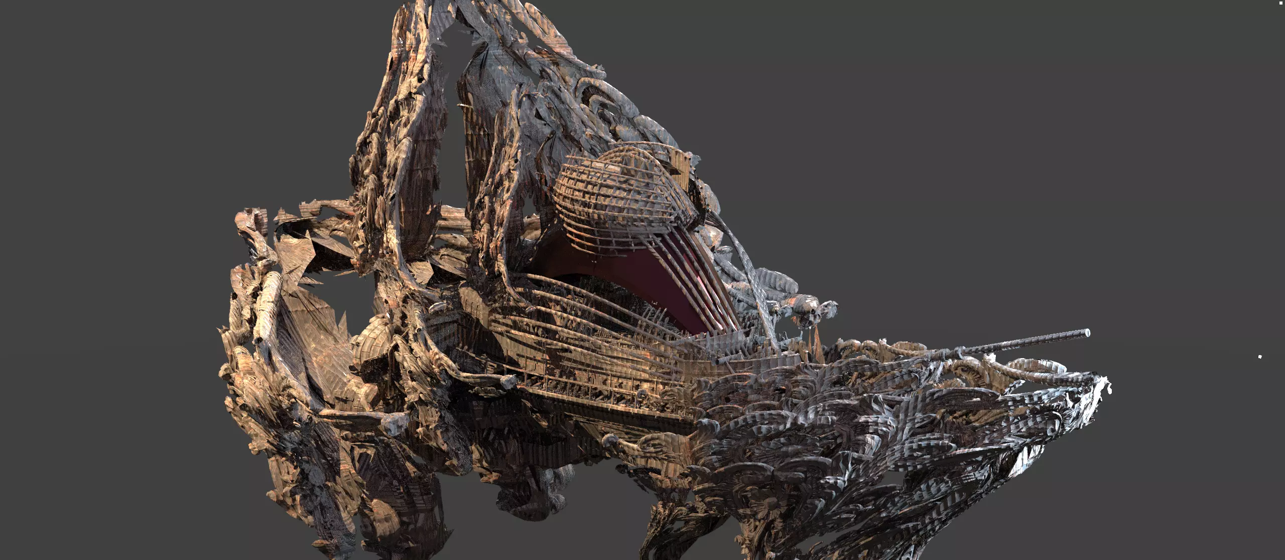 Sword Ocean Grand Airship destroyer 3D model_0