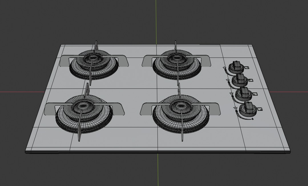 Cooktop 3D model_2