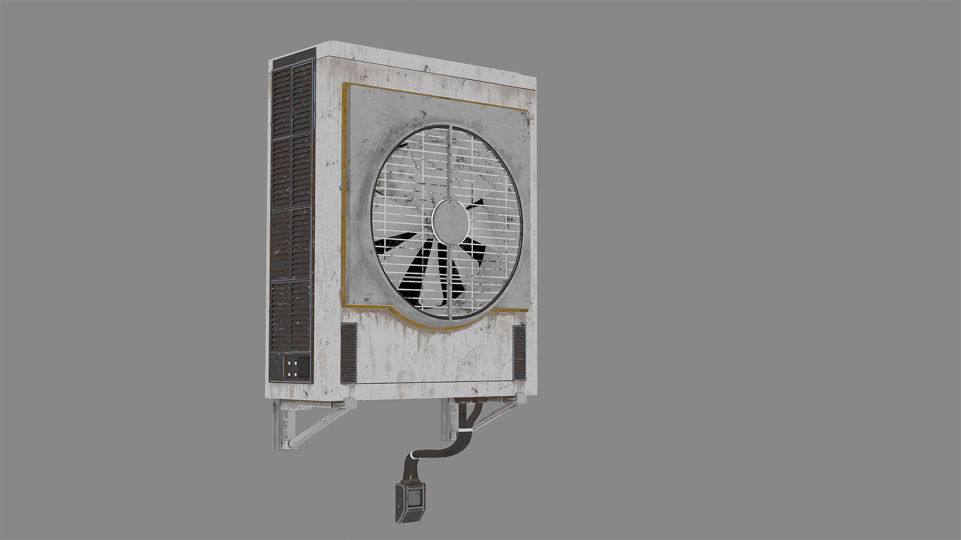 Cyberpunk Air Conditioner Low-poly 3D model_6