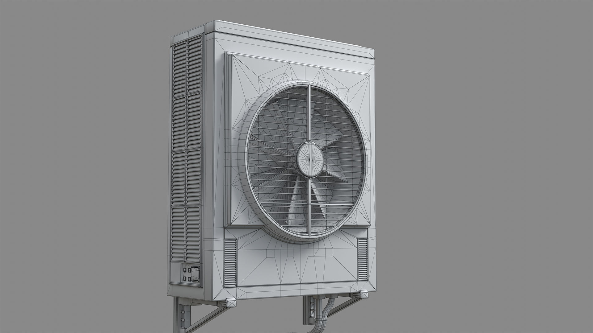 Cyberpunk Air Conditioner Low-poly 3D model_8
