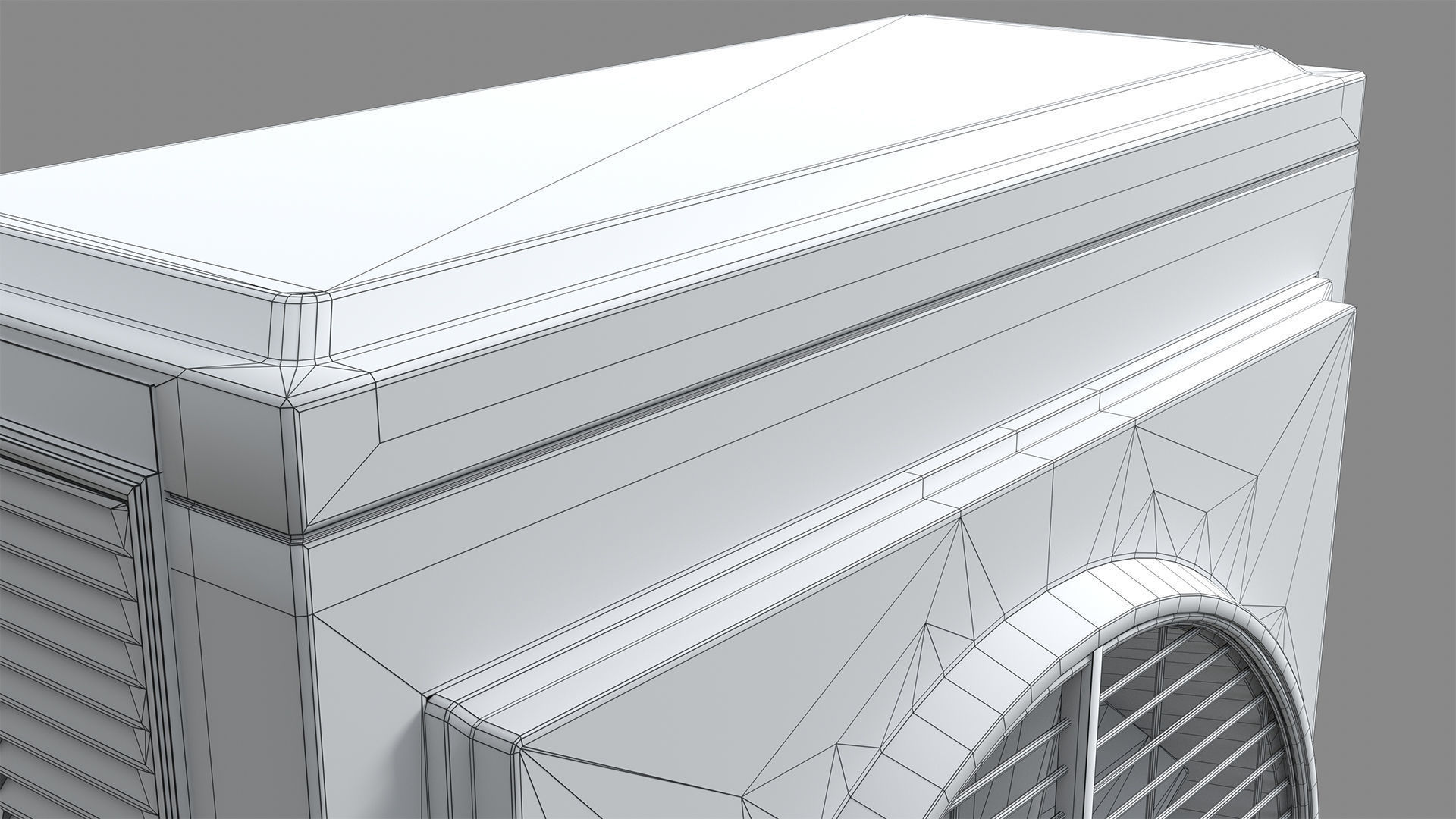 Cyberpunk Air Conditioner Low-poly 3D model_7