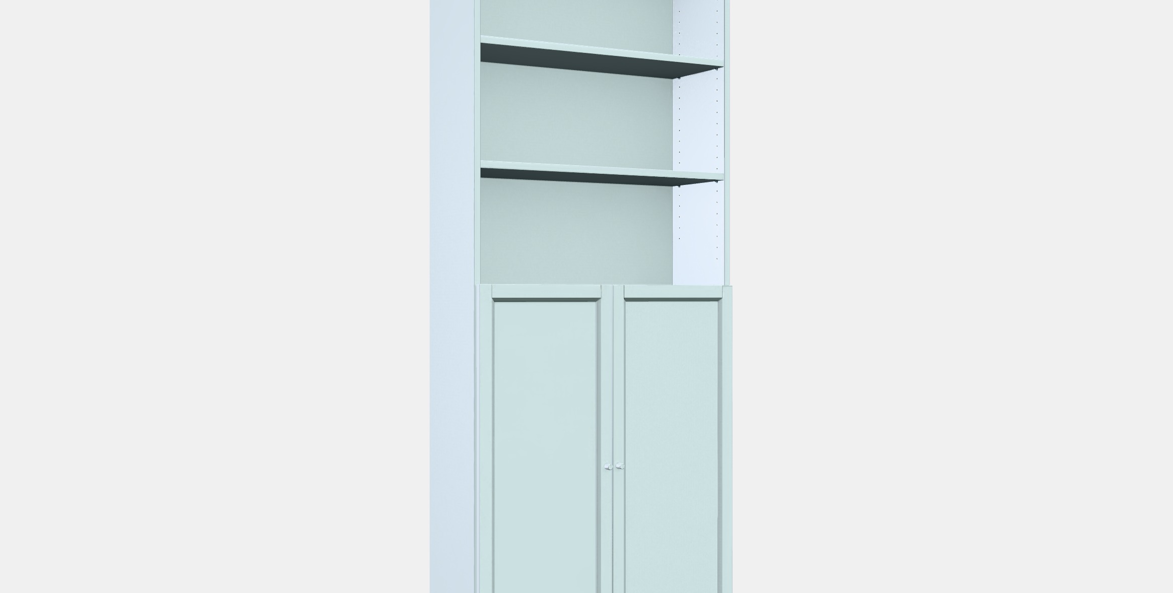 BILLY - OXBERG Bookcase with doors 3 Low-poly 3D model_9