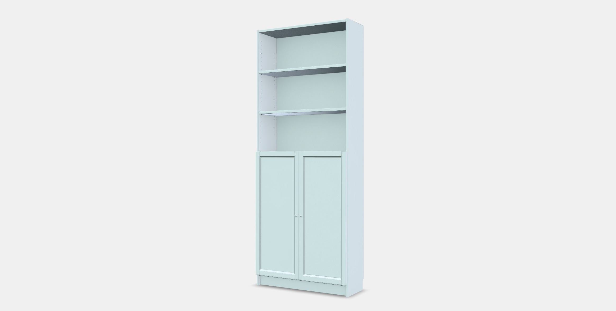 BILLY - OXBERG Bookcase with doors 3 Low-poly 3D model_11
