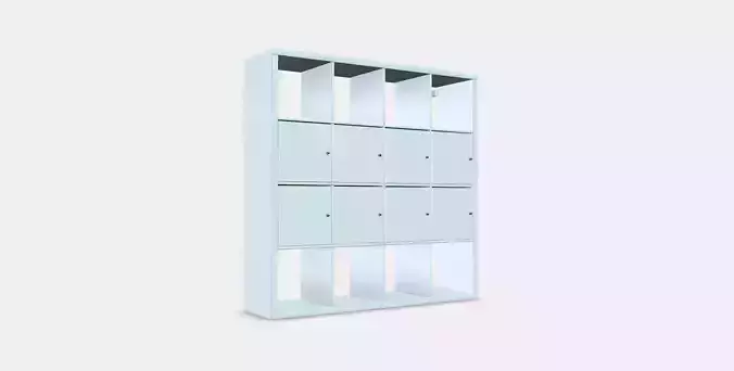 KALLAX Shelving unit with 8 inserts Low-poly 3D model