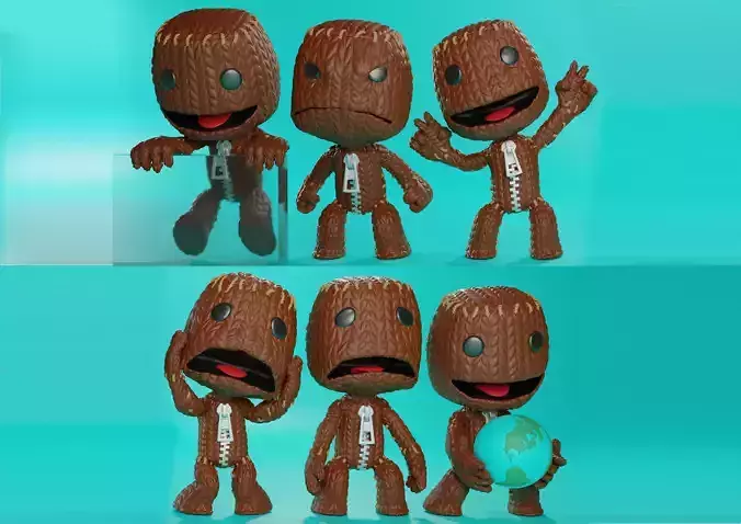 Pack 6 poses Sackboy