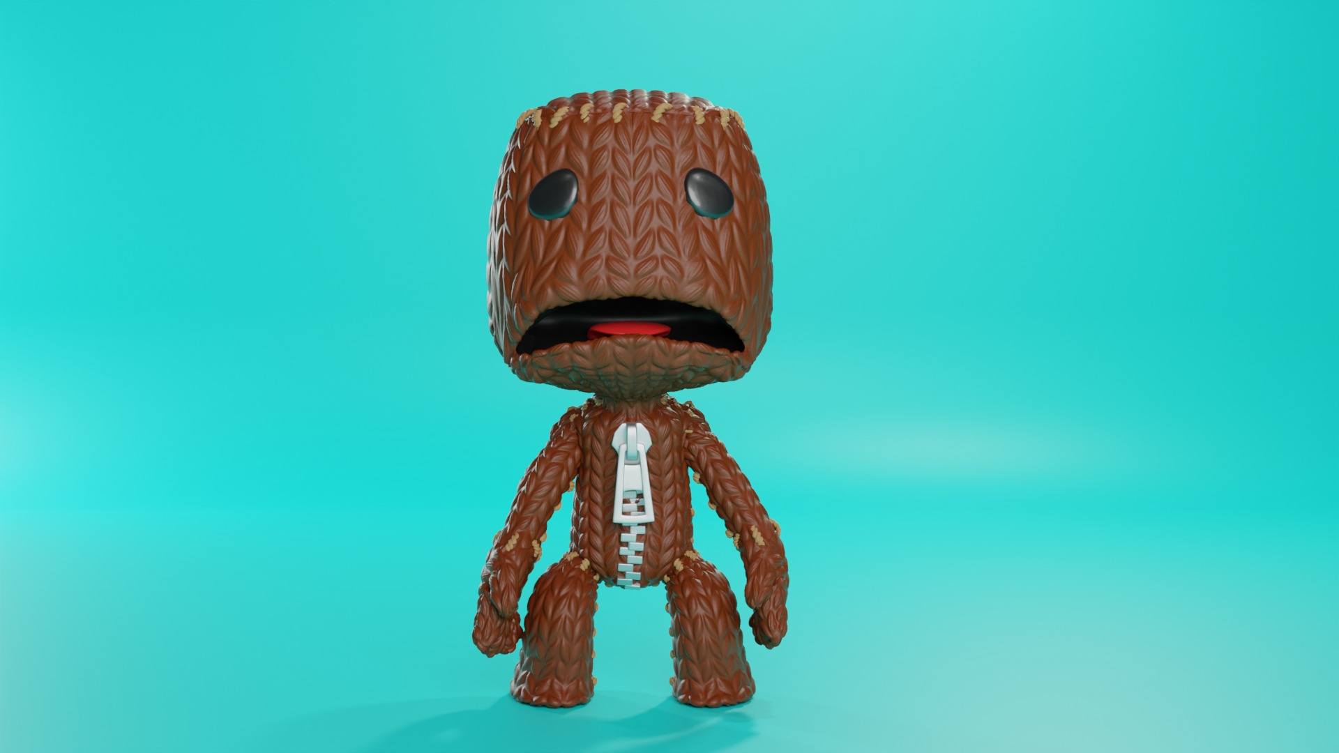 Pack 6 poses Sackboy 3D print model_5