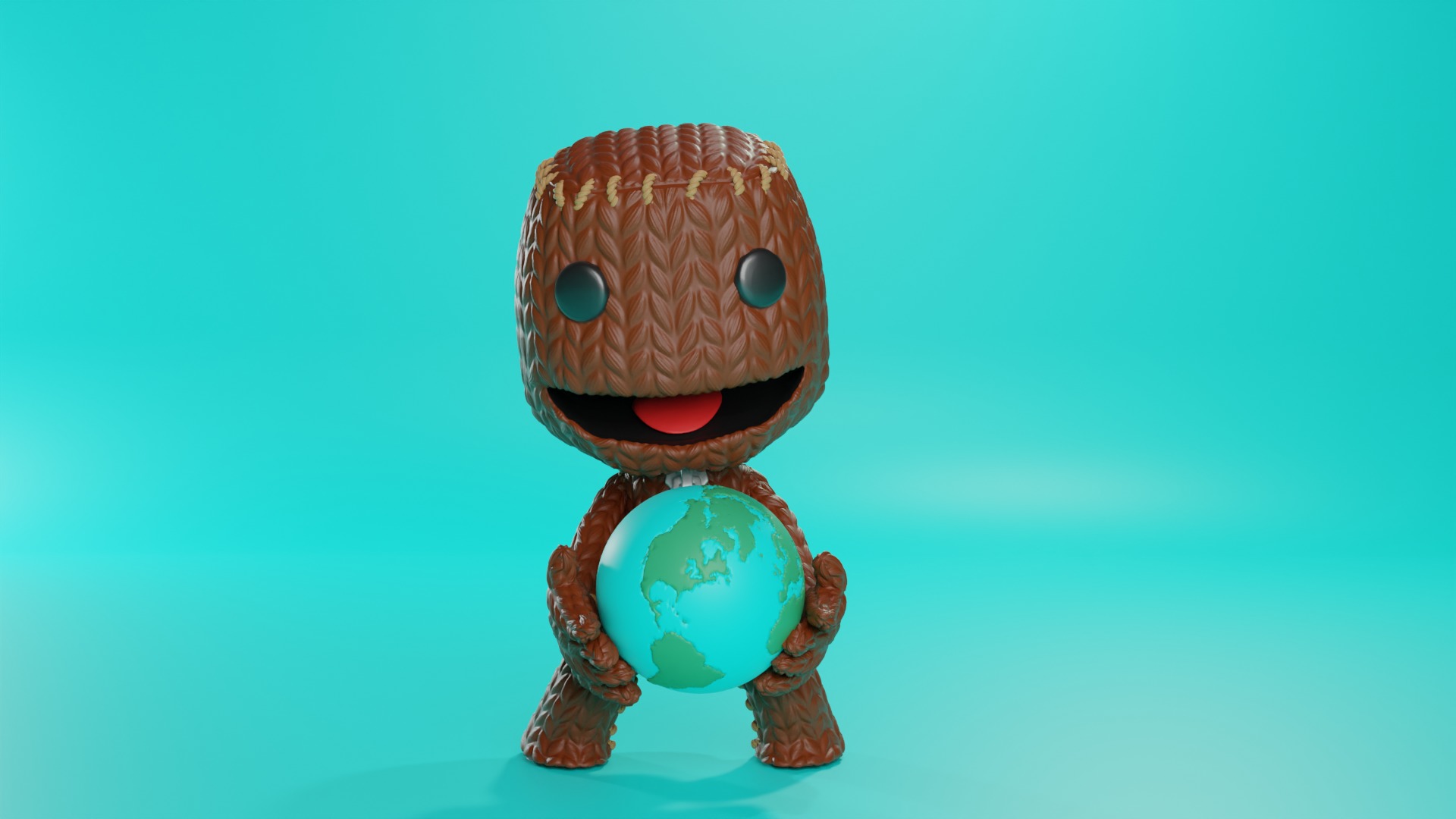 Pack 6 poses Sackboy 3D print model_9