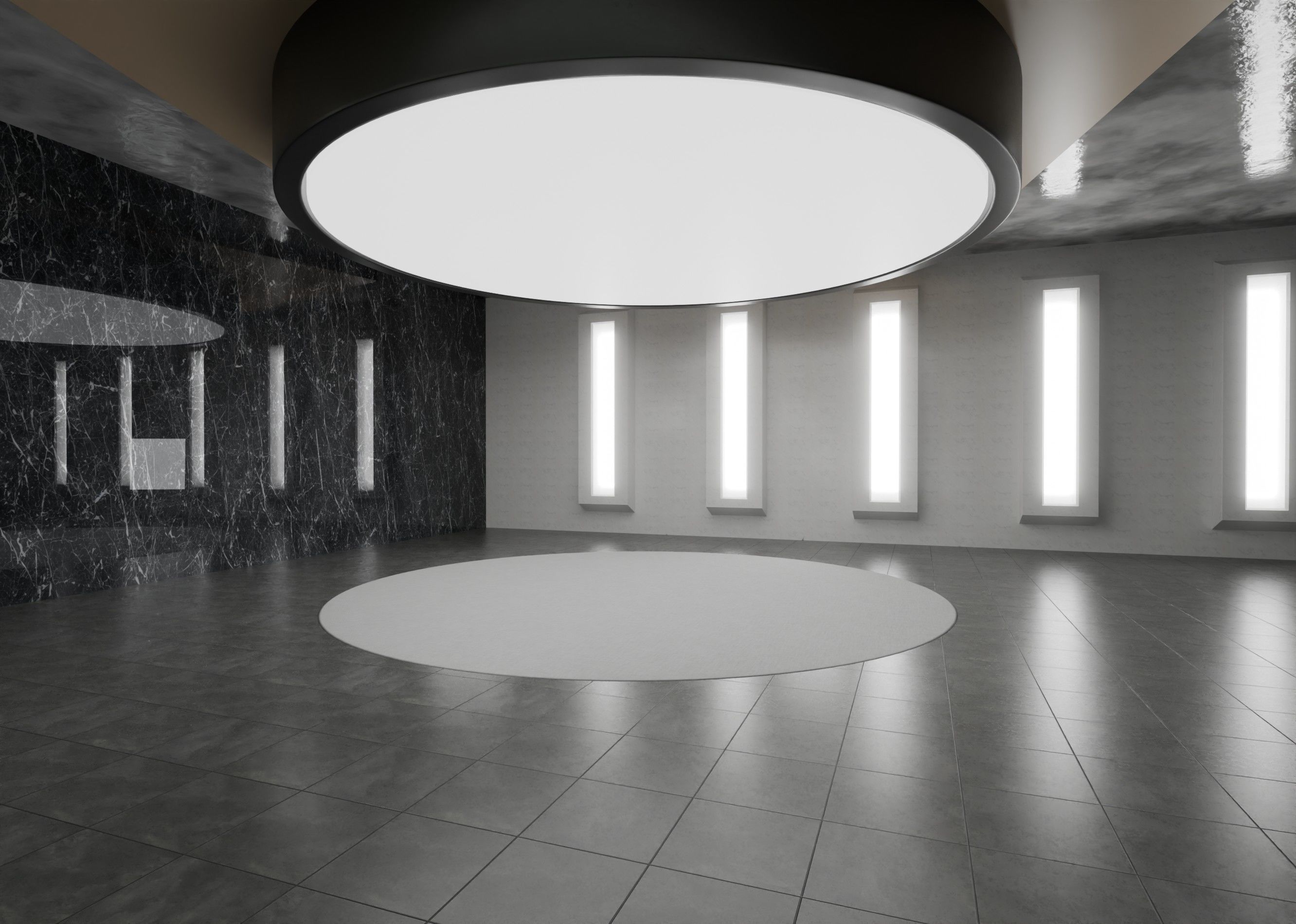 Garage Automotive Scene Blender Free low-poly 3D model_1