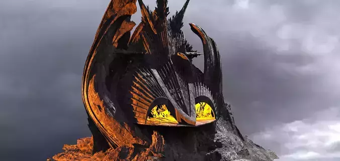 Mordor Gate mountain 3D model