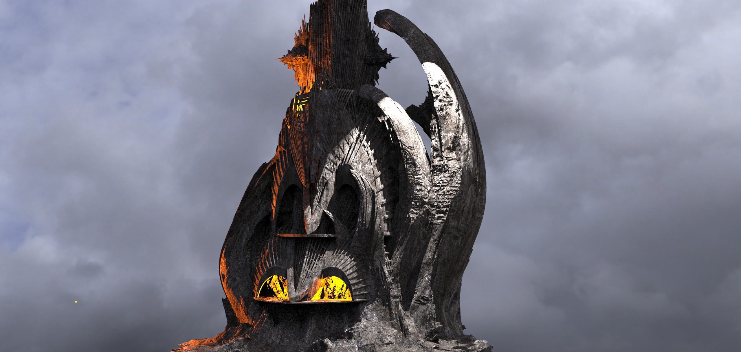 Mordor Gate mountain 2  3D model_1