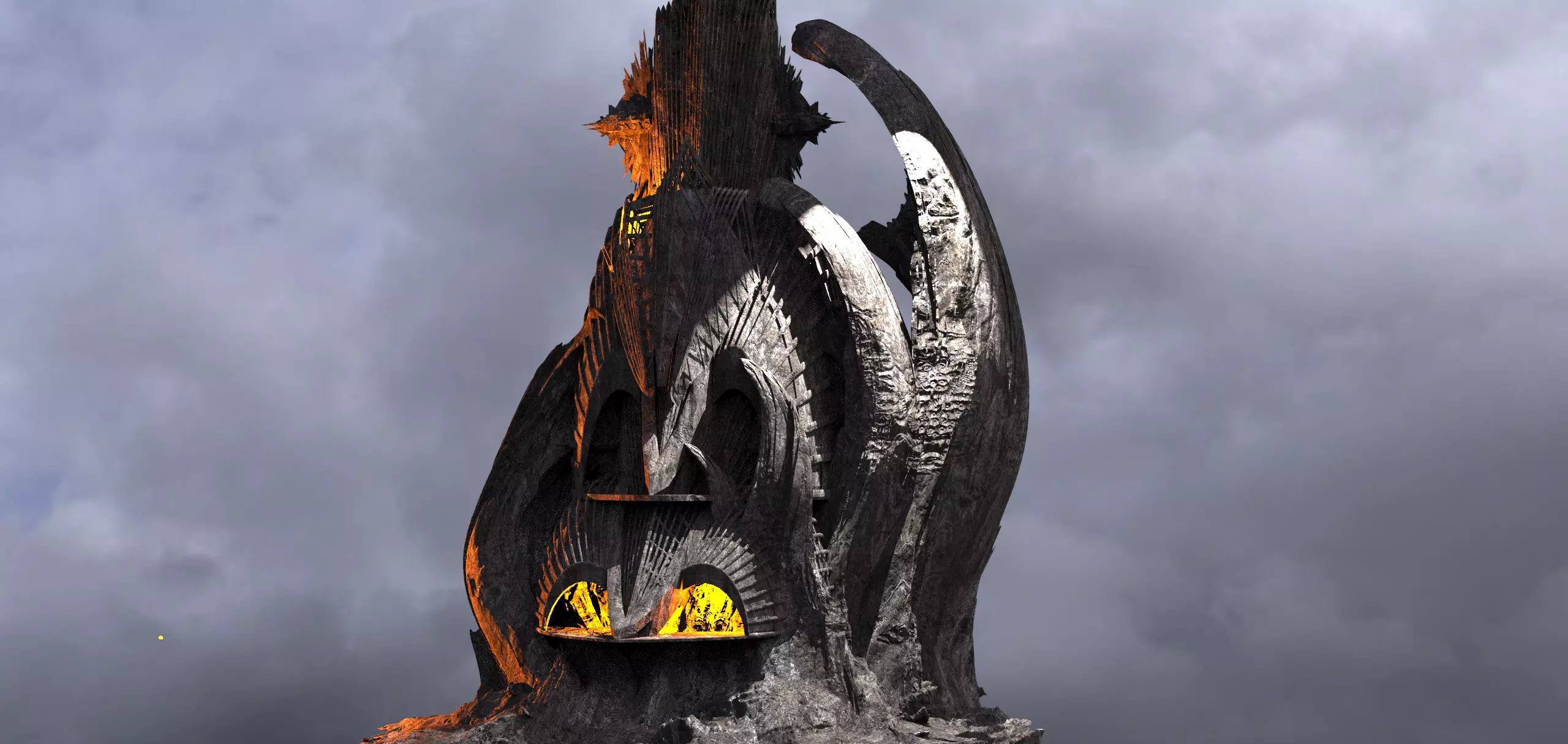Mordor Gate mountain 2  3D model_0