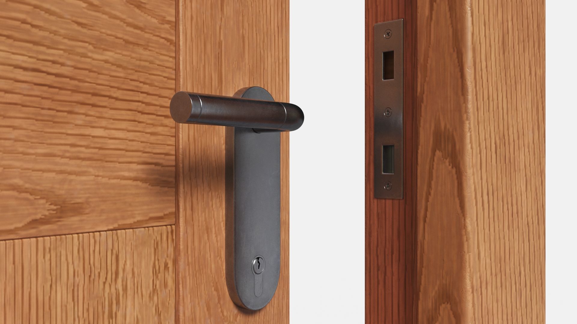 Oak Ship Door 3D model_14