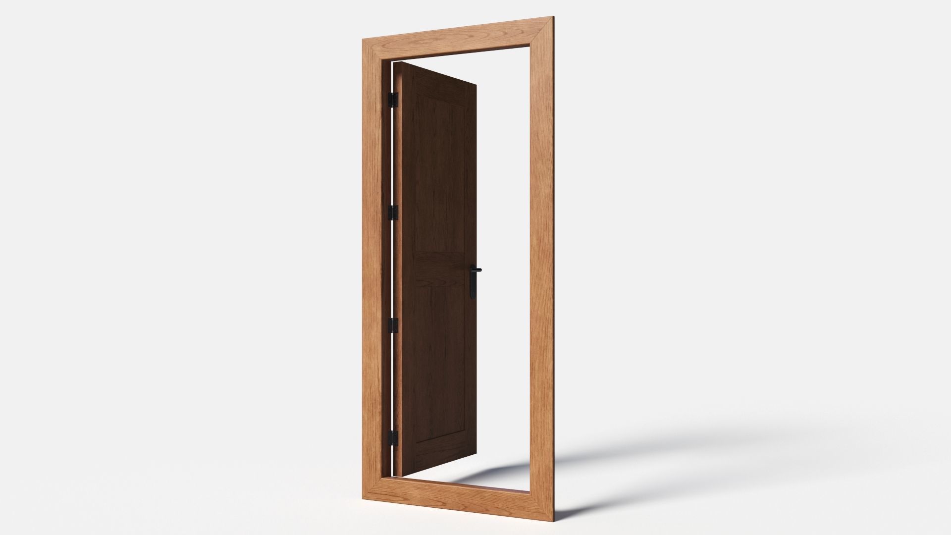 Oak Ship Door 3D model_4