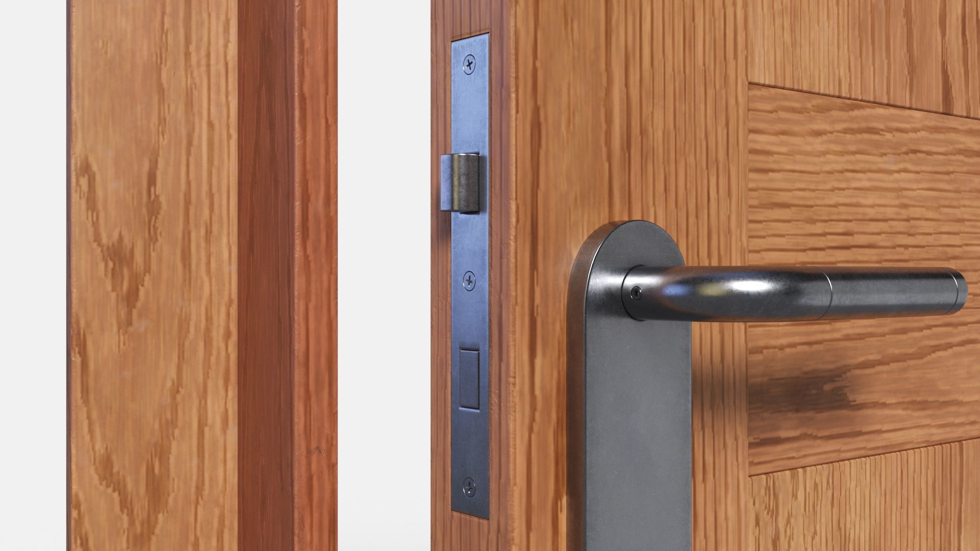 Oak Ship Door 3D model_13