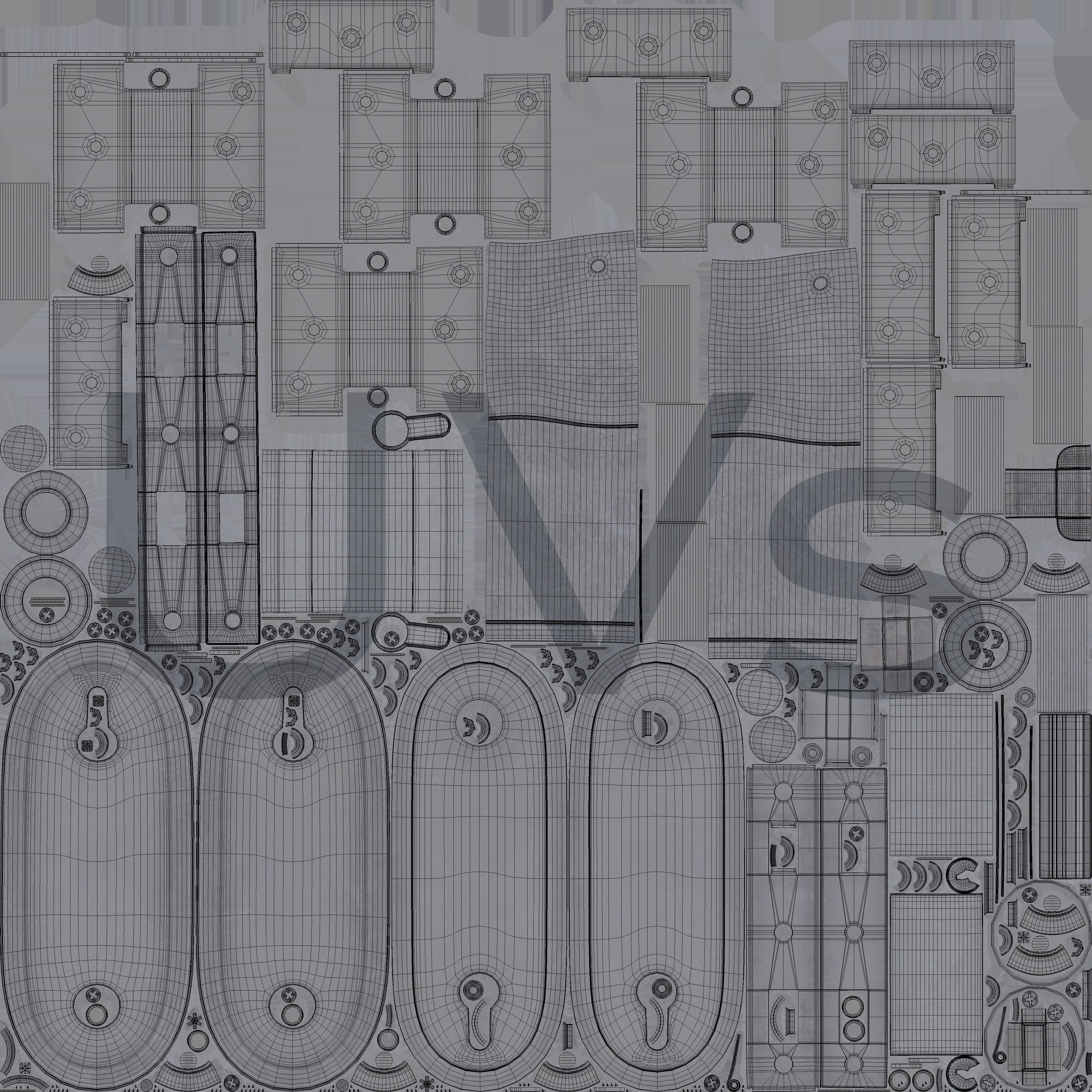 Oak Ship Door 3D model_17