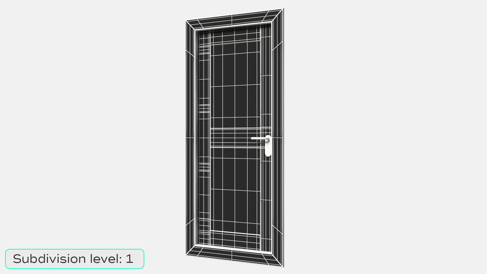 Oak Ship Door 3D model_2