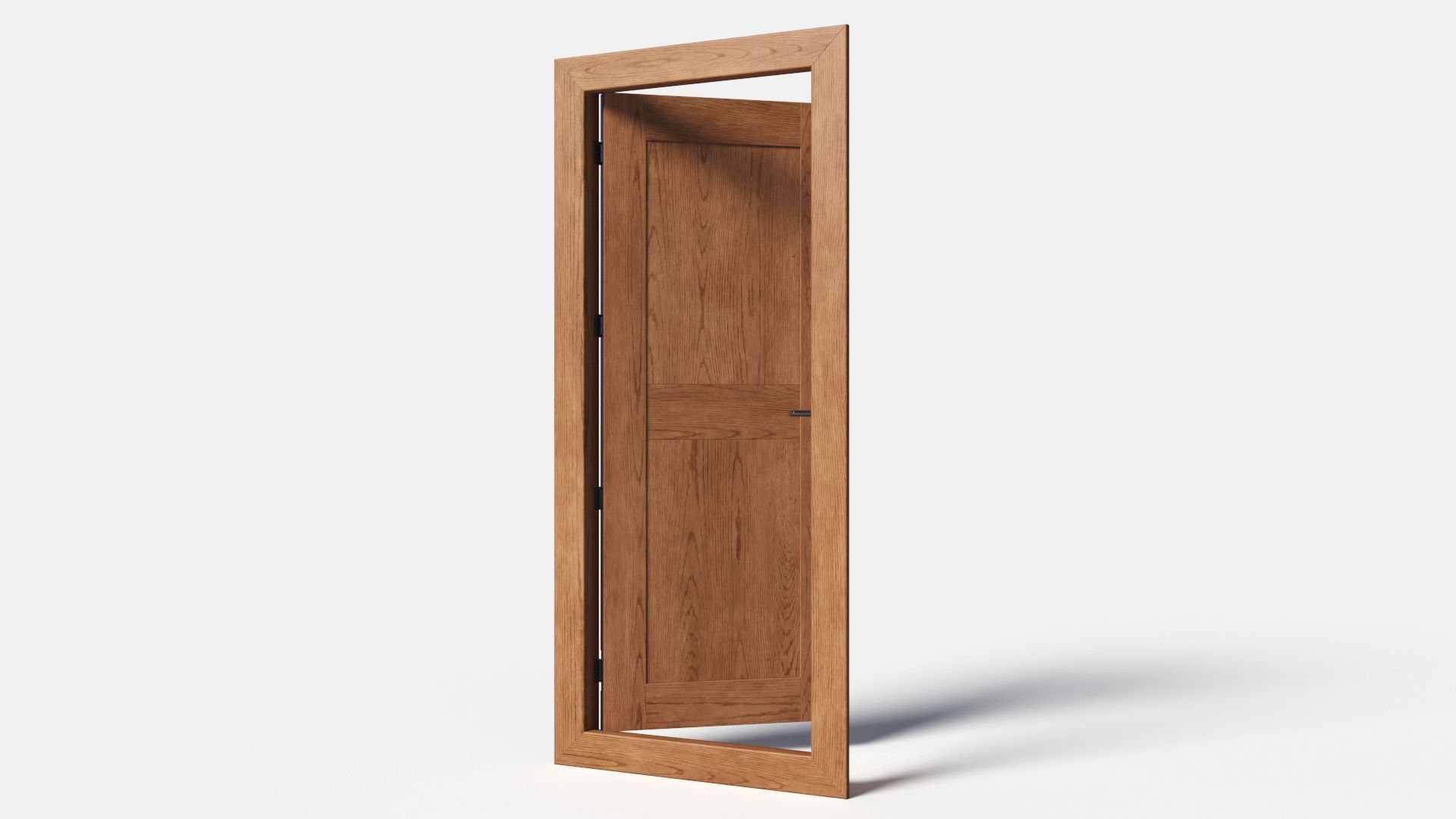 Oak Ship Door 3D model_3