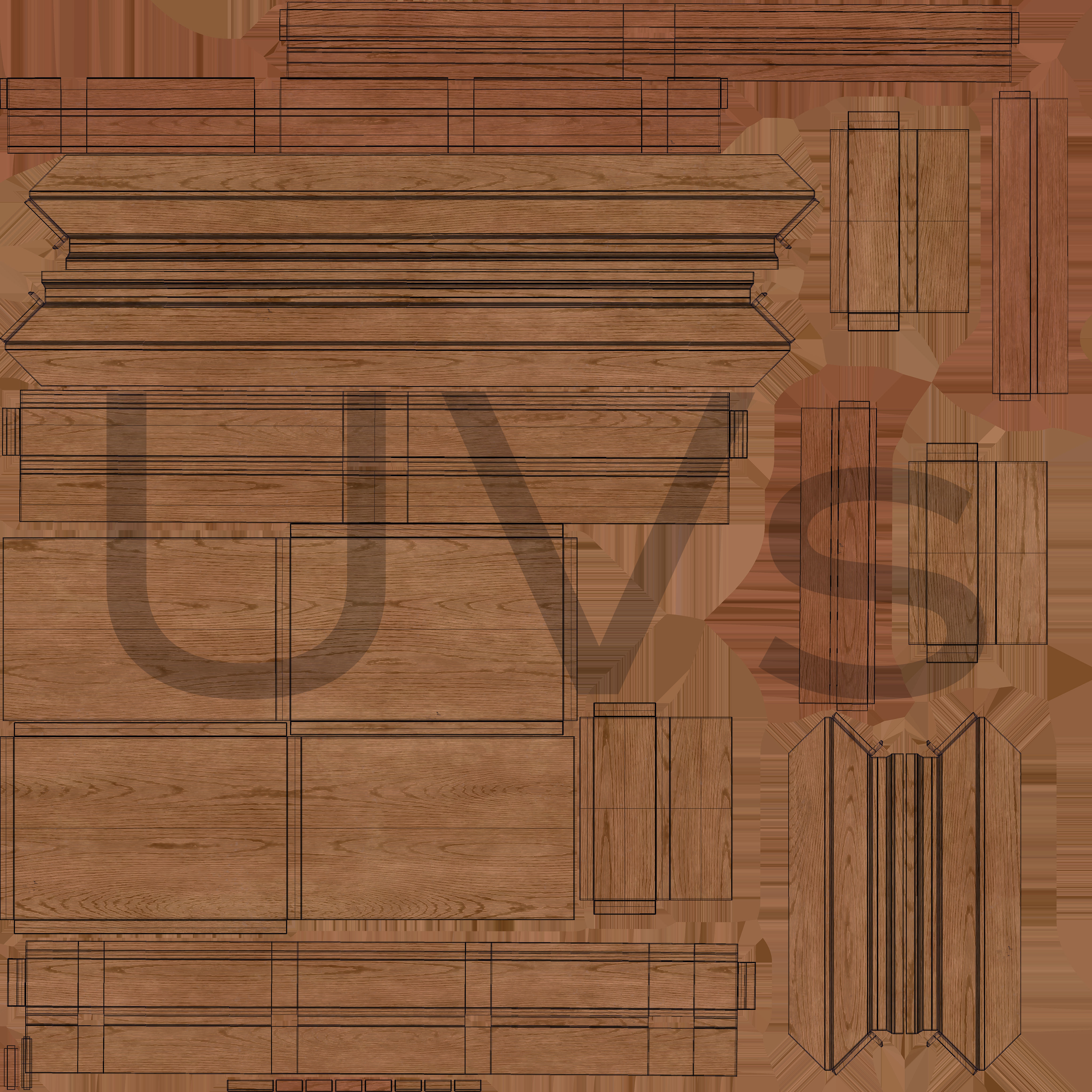 Oak Ship Door 3D model_16