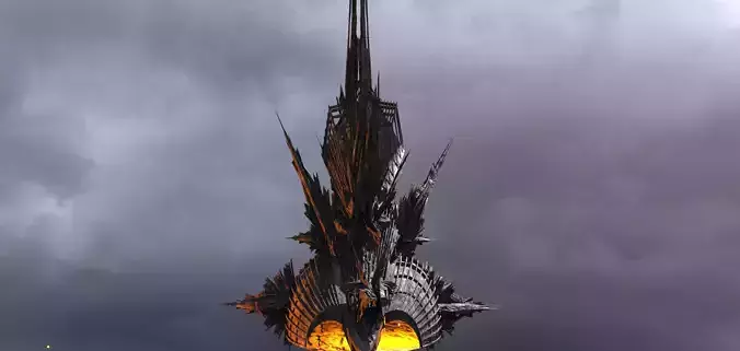 Mordor Gate mountain tower spine 