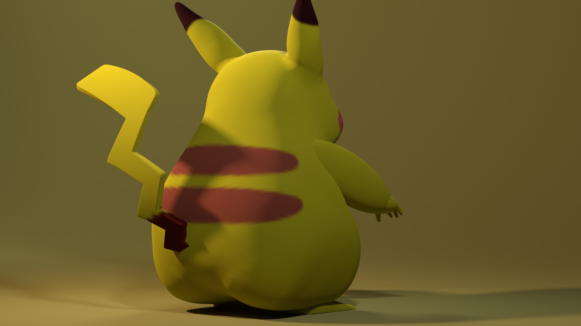 3D Pikachu Model - Classic Anime Style 3D model_2