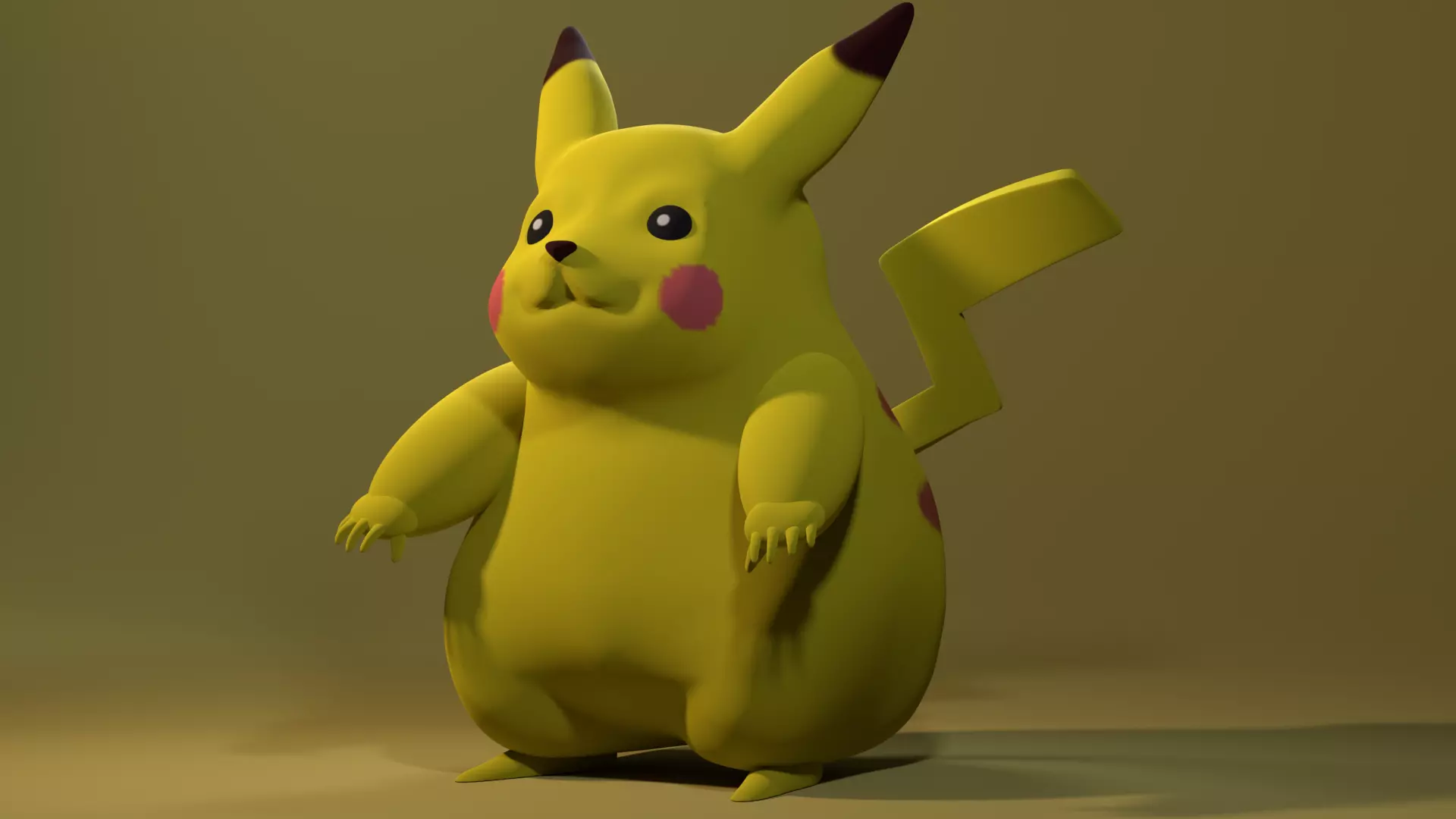 3D Pikachu Model - Classic Anime Style 3D model_0