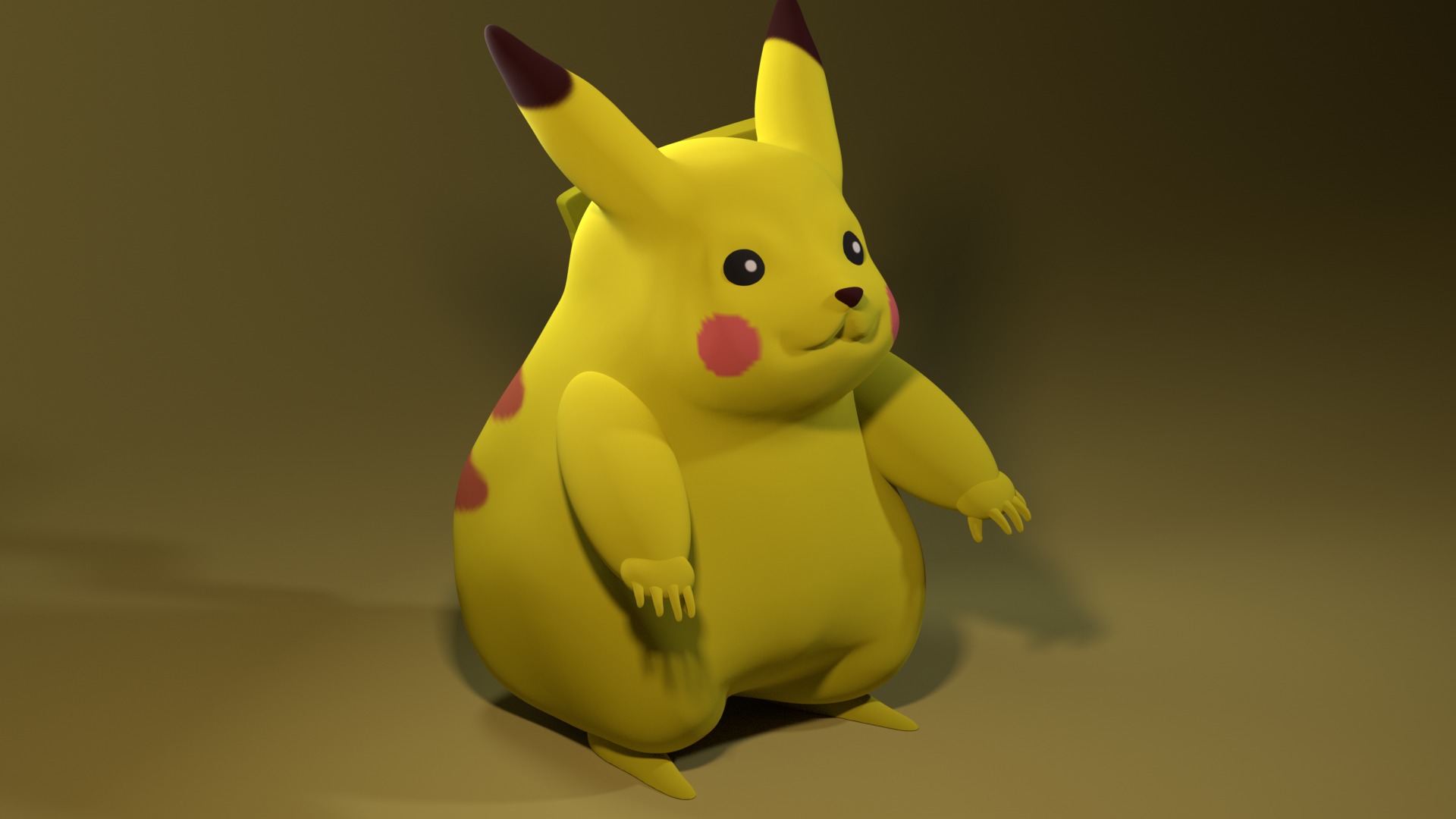 3D Pikachu Model - Classic Anime Style 3D model_4