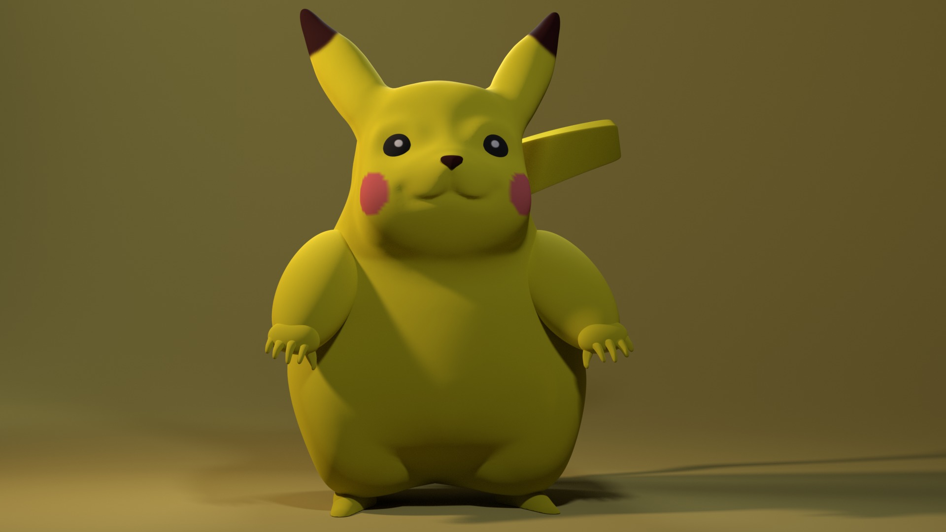 3D Pikachu Model - Classic Anime Style 3D model_3