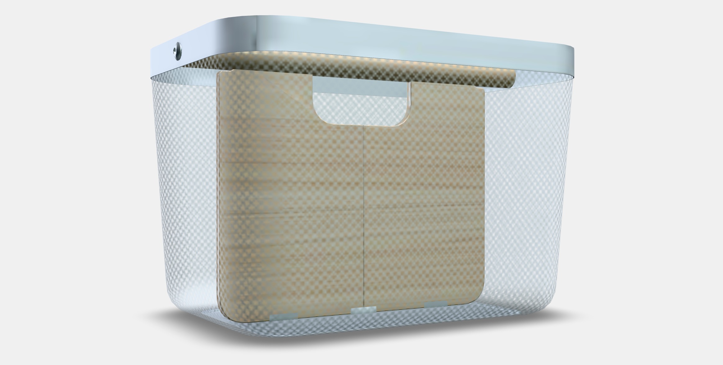 RISATORP Basket with compartments Low-poly 3D model_9