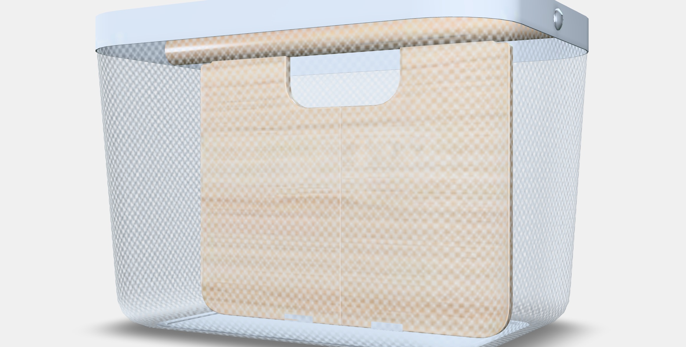 RISATORP Basket with compartments Low-poly 3D model_5