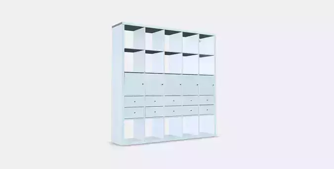 KALLAX Shelving unit with 10 inserts 2 Low-poly 3D model