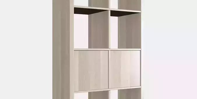 KALLAX Shelving unit with doors 5 Low-poly 3D model