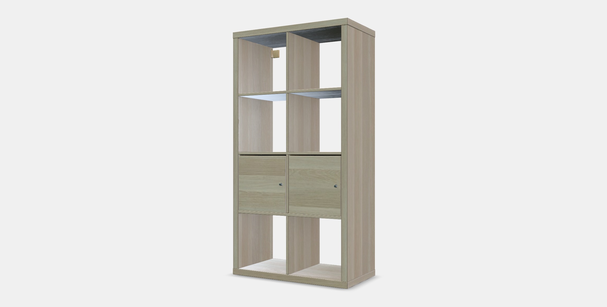 KALLAX Shelving unit with doors 5 Low-poly 3D model_11