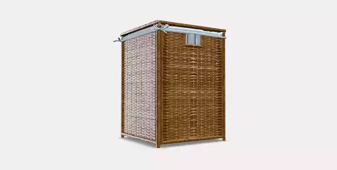 BRANAS Laundry basket with lining