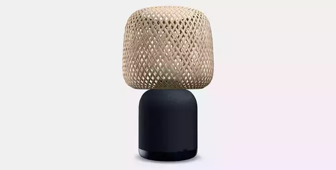 SYMFONISK Speaker lamp w Wi-Fi bamboo shade