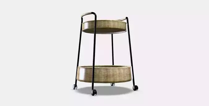 LUBBAN Trolley table with storage Low-poly 3D model