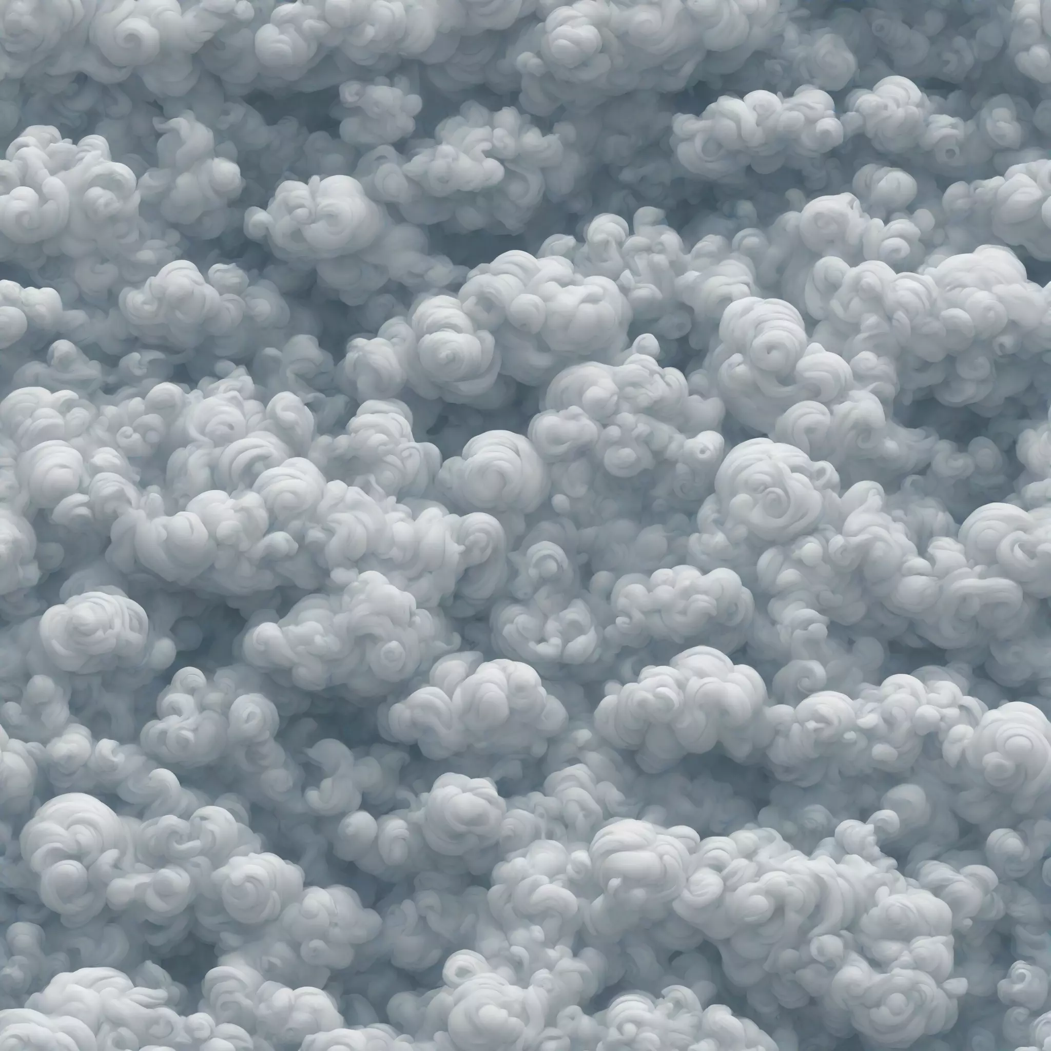 Procedural seamless cloud texture Fog Cloud 3D model_0