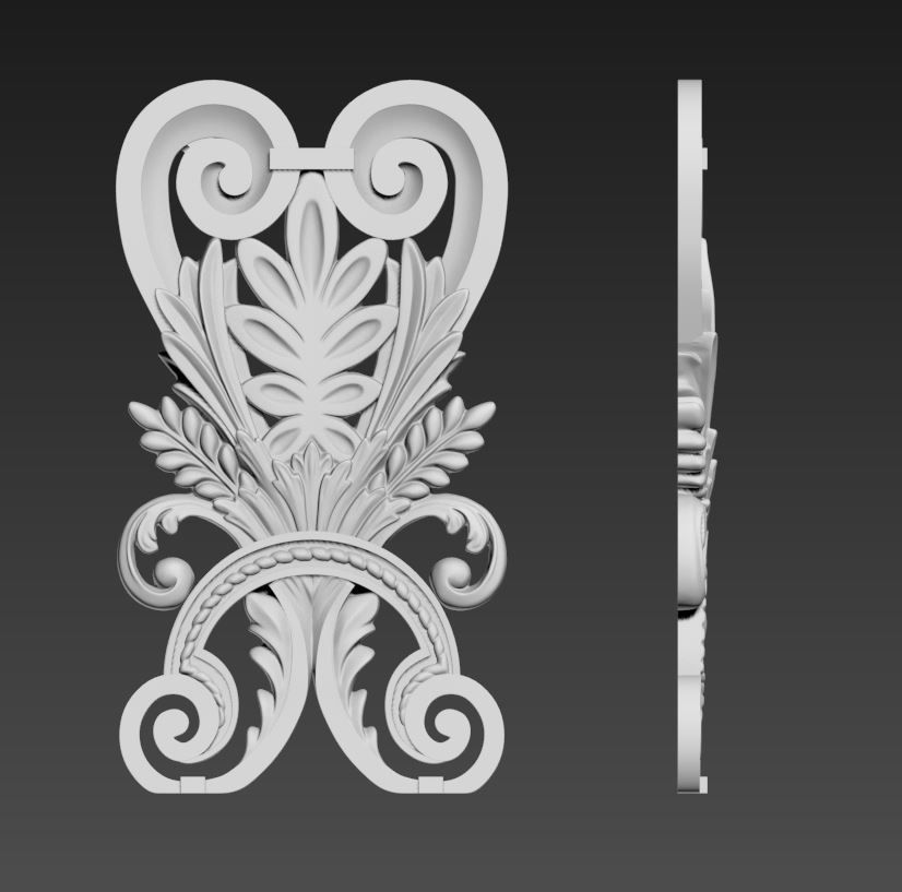 reliefs plaster patterns decorations Free 3D model_1