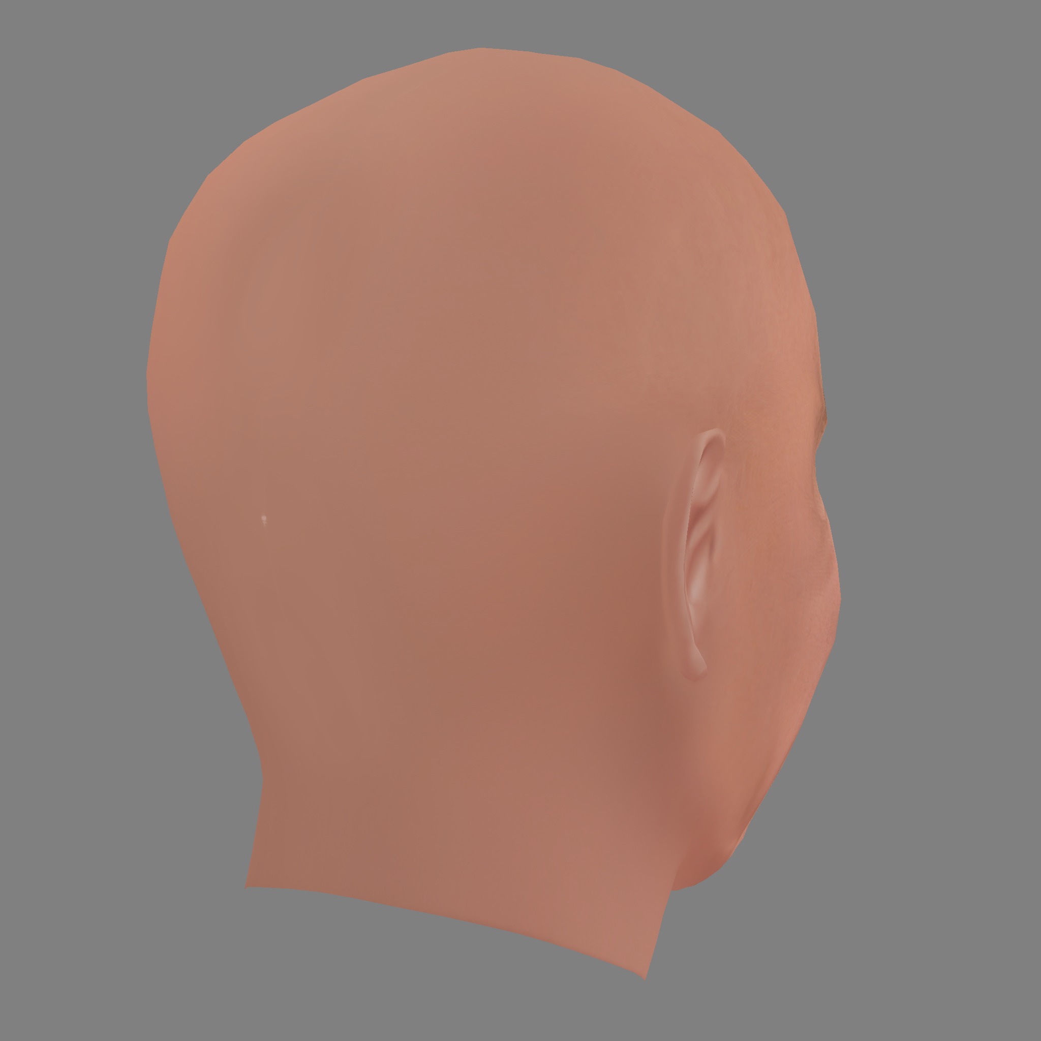 Patrick Stewart Head - Low poly head for game Low-poly 3D model_4