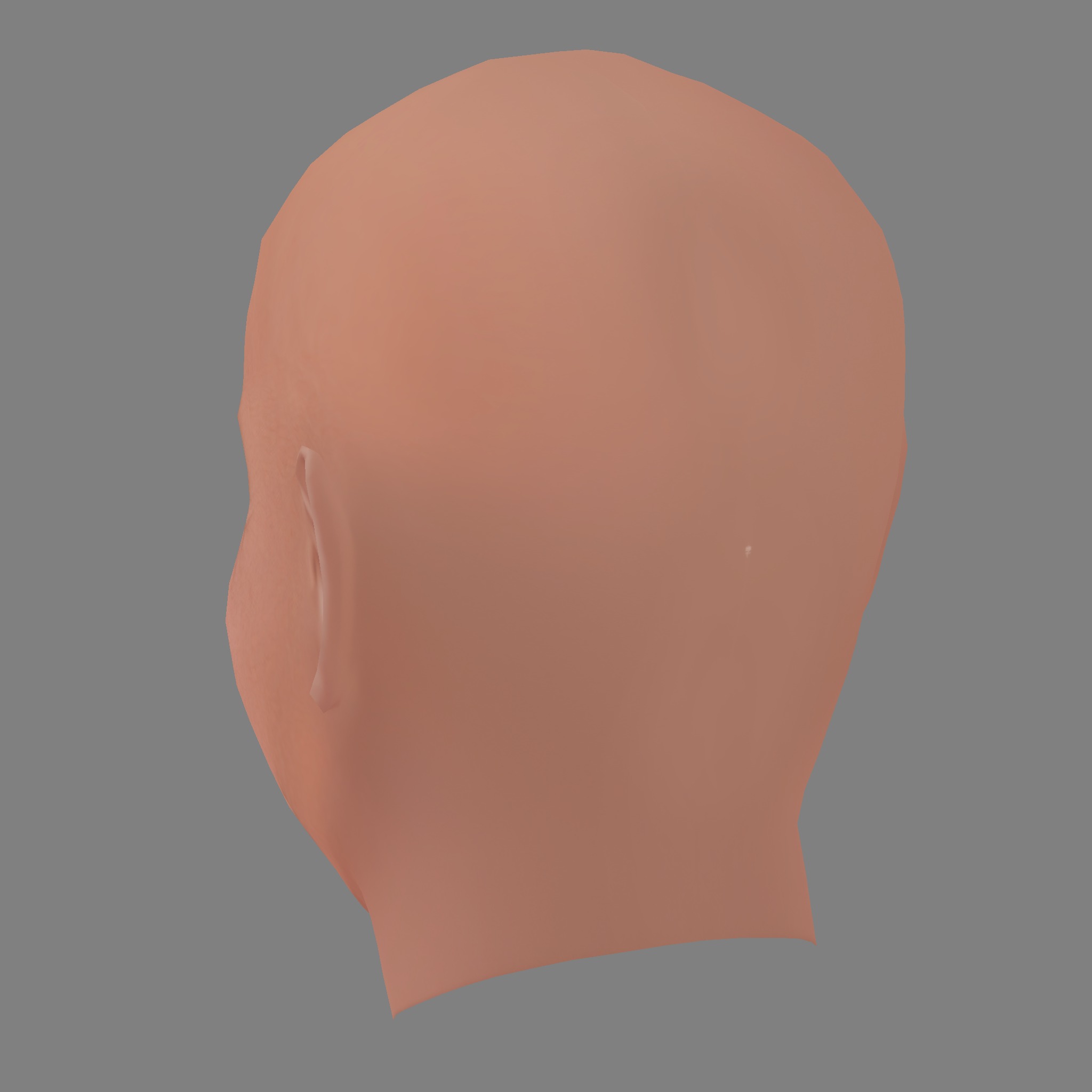 Patrick Stewart Head - Low poly head for game Low-poly 3D model_3
